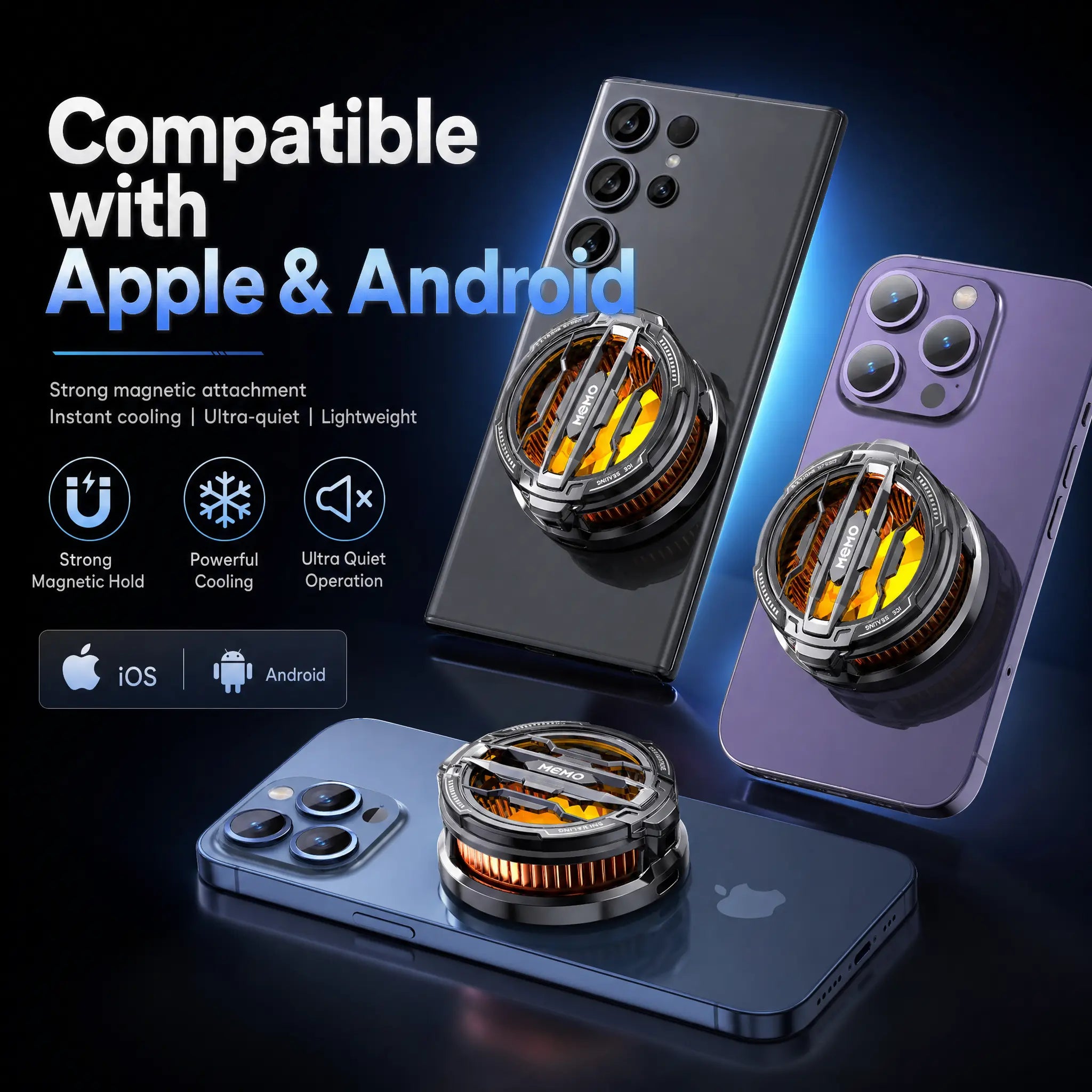 MEMO CX07 Pro Mobile Cooling Fan – 25W Fast Cooling Phone Cooler My Store