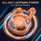 Air 39 Wireless Earbuds - Transparent Design Bluetooth 5.3 - ENC Noise Reduction & Deep Bass Sound - LED Display TWS