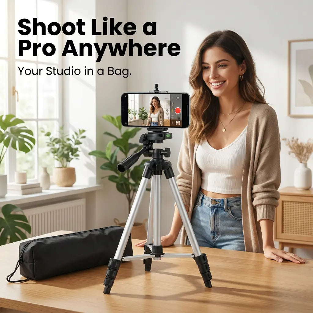3110 Professional Tripod Stand for Camera & Mobile – Adjustable Aluminium with Carry Cover My Store