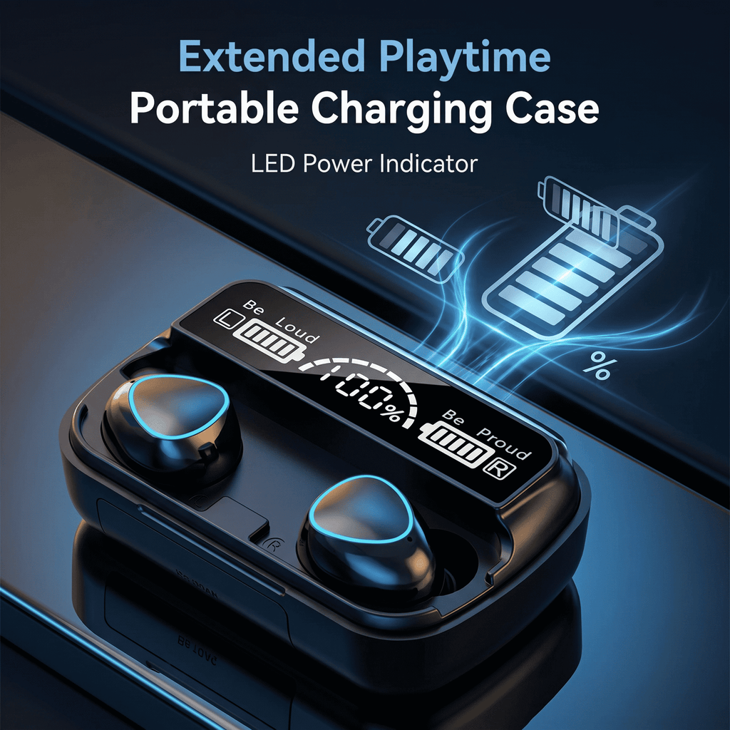 M10 TWS Bluetooth 5.3 Earbuds | Original M10 | LED Display | Wireless Earphones with Microphone