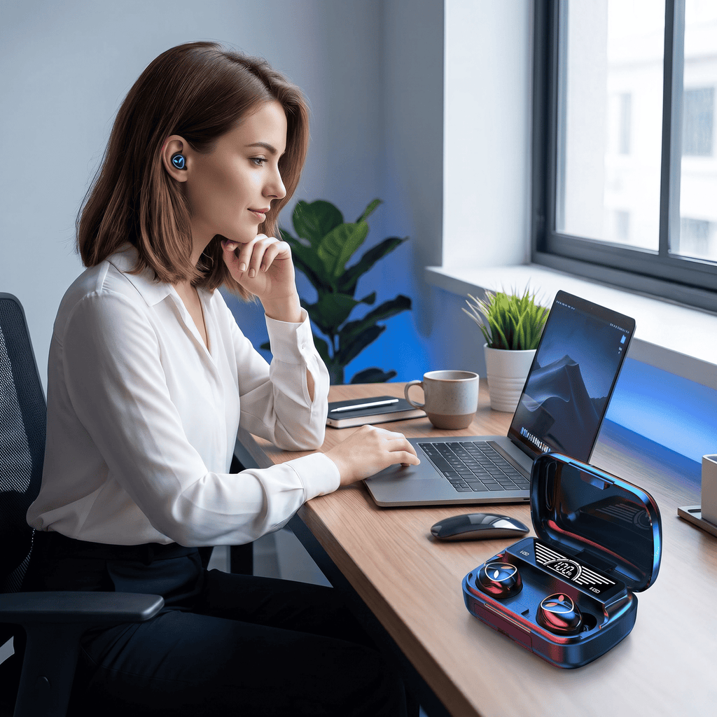 M20 Tws Wireless Earbuds With Noise Cancelling Feature Bluetooth 5.3 Clear Sound Comfortable Fit And Portable Design