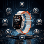iMounra 2 BIG 2.01 Ultra Smartwatch | 7 in 1 Strap Multi-Color Bundle | Premium Design & Advanced Features
