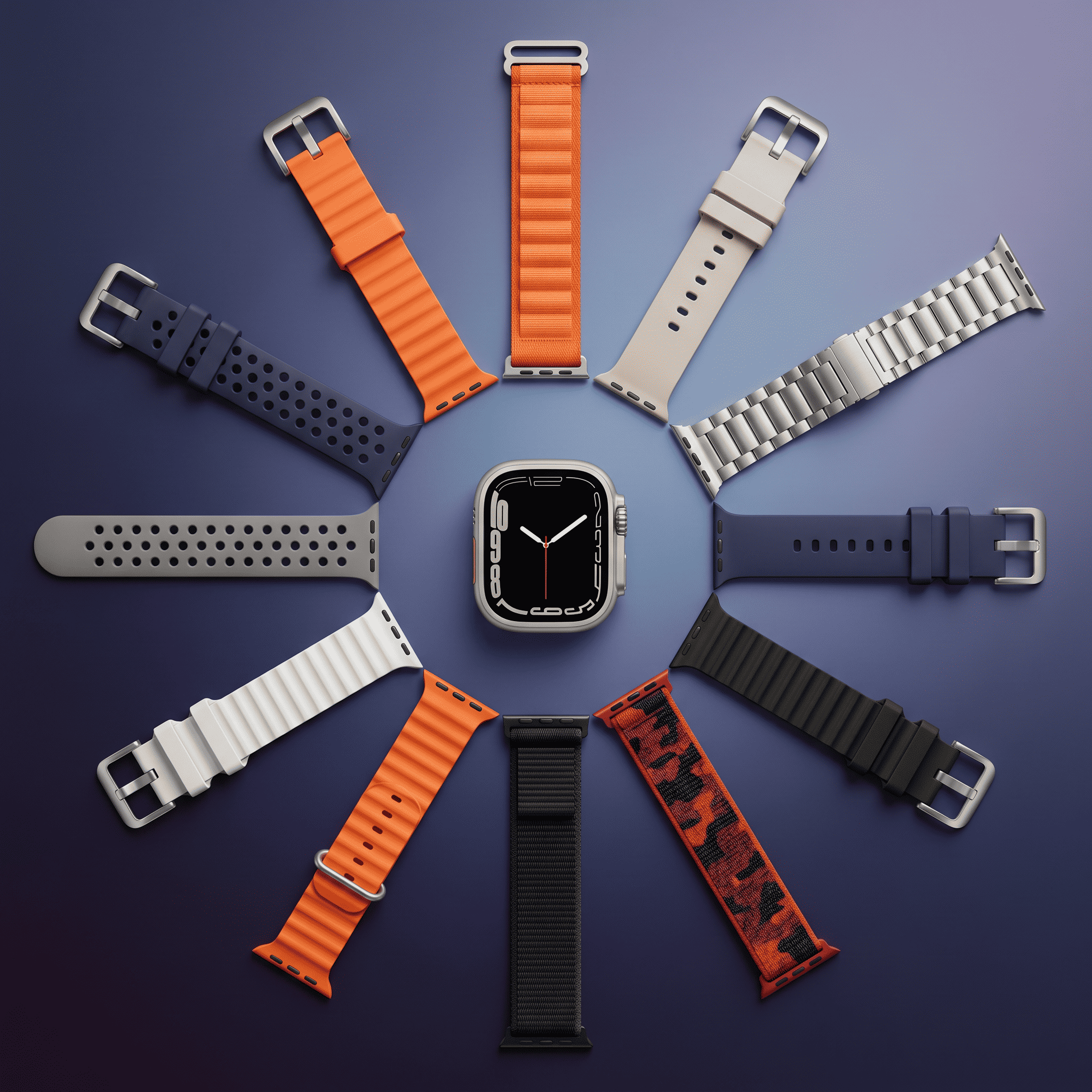 iMounra 2 BIG 2.01 Ultra Smartwatch | 7 in 1 Strap Multi-Color Bundle | Premium Design & Advanced Features