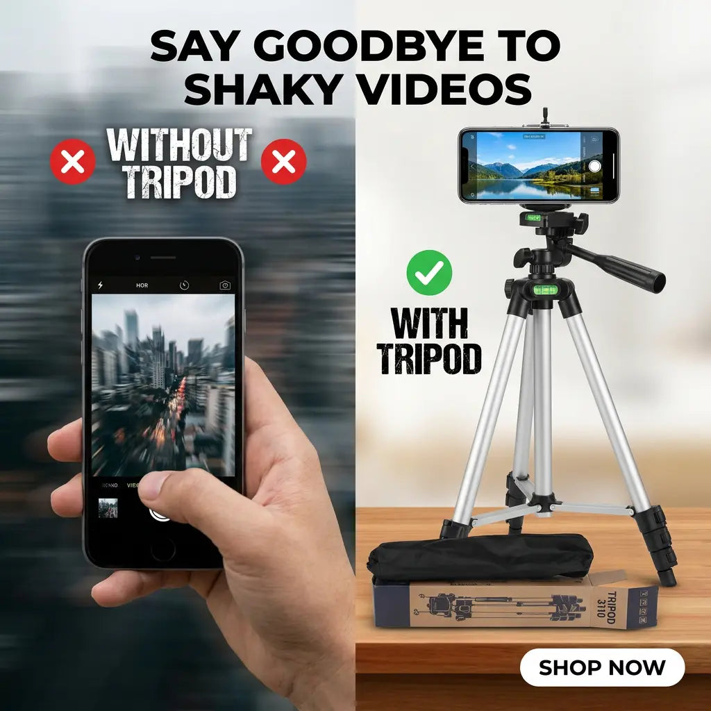 3110 Professional Tripod Stand for Camera & Mobile – Adjustable Aluminium with Carry Cover My Store
